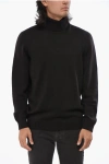 Drumohr Merino Wool Turtleneck Sweater In Black