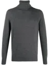 Drumohr Merino Wool Turtleneck Sweater With Ribbed Detailing And Versatile Fit
