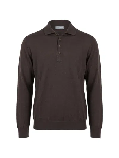 Drumohr Merino Wool-knit Sweater In Brown