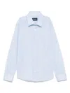 Drumohr Micro-pattern Shirt In Blue