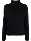 Drumohr Long Sleeves Turtle Neck Oversized Sweater In Black