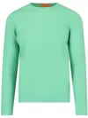 Drumohr Mint Green Wool Knitted Long Sleeve Shirt In Green