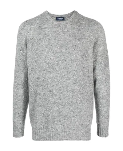 DRUMOHR CREW-NECK MARL-KNIT JUMPER