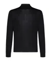 Drumohr Mock-neck Merino Jumper In Black