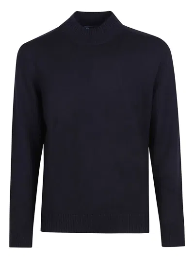 Drumohr Turtleneck Long-sleeves Sweater In Blue
