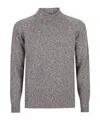 Drumohr Mock-neck Raglan-sleeve Sweater In Gray