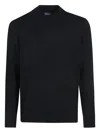 Drumohr Mock-neck Wool Sweater In Black
