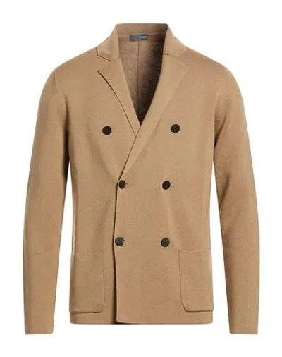 Drumohr Modern Man Blazer Light Brown Size 42 Merino Wool In Nude