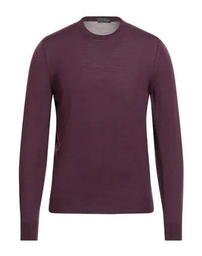 Drumohr Modern Man Sweater Burgundy Size 38 Merino Wool