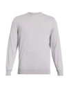 Drumohr Modern Man Sweater Lilac Size 40 Super 140s Wool In Gray