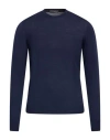 Drumohr Modern Man Sweater Navy Size 48 Super 140s Wool In Blue