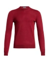 Drumohr Modern Man Sweater Red Size 48 Super 140s Wool In Burgundy