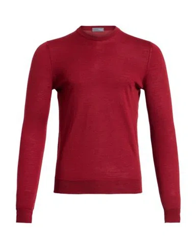 Drumohr Modern Man Sweater Red Size 48 Super 140s Wool In Burgundy