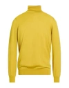 Drumohr Modern Man Turtleneck Mustard Size 44 Super 140s Wool In Yellow
