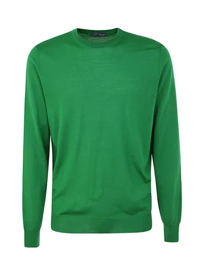 Drumohr Modern Round Neck Pullover Clothing In Green