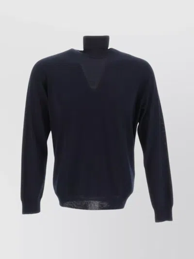 Drumohr Modern Turtle Neck Sweater In Black