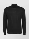 Drumohr Modern Turtleneck Sweater Long Sleeves In Black