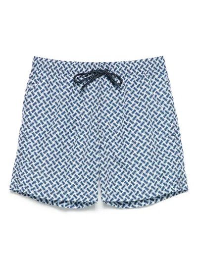 Drumohr Elastic Waist Swim Trunks In Multicolor