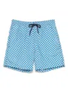 Drumohr Monogram-pattern Swim Shorts In Blue