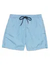 Drumohr Monogram-pattern Swim Shorts In Blue