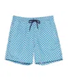 Drumohr Monogram-pattern Swim Shorts In Blue