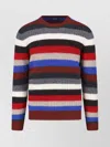 Drumohr Multicolor Striped Crew Neck Sweater In Multi