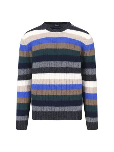 DRUMOHR MULTICOLOUR TEXTURED KNIT SWEATER WITH RIBBED DETAILING