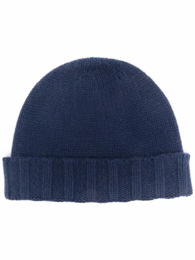 Drumohr Navy Blue Beanie Hat