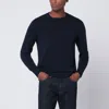 Drumohr Navy Blue Cashmere Sweater In Blue