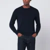 Drumohr Navy Blue Cashmere Sweater In Blue