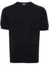 Drumohr Short Sleeves Turtle Neck T-shirt Clothing In Black
