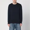 Drumohr Navy Blue Cotton Sweater In Blue
