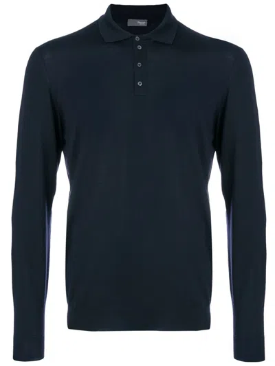 DRUMOHR NAVY BLUE LOGO POLO