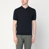 Drumohr Cotton Polo Shirt With Short Sleeves And Collar In Blue