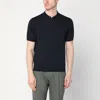 Drumohr Cotton Polo Shirt With Short Sleeves And Collar In Blue