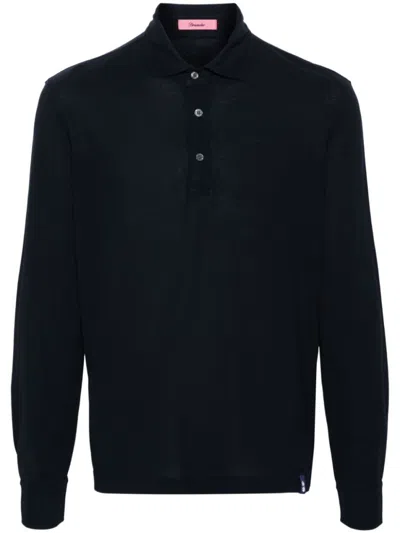 DRUMOHR NAVY BLUE POLO SHIRT WITH LOGO