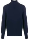 Drumohr Turtle-neck Sweater In Navy Blue