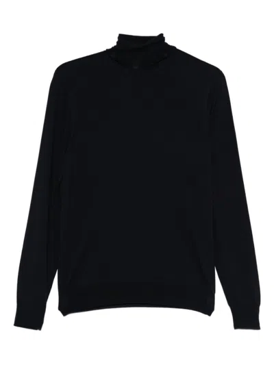 DRUMOHR NAVY BLUE TURTLENECK LONG SLEEVES SWEATHER
