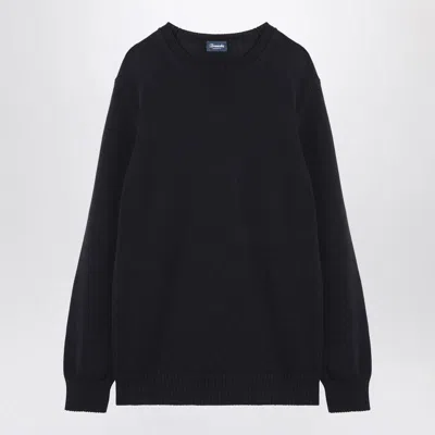 Drumohr Men's Blue Cotton Sweater In Black