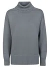 Drumohr Over Turle Neck Sweater In Gray