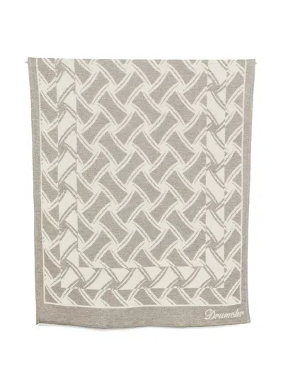 Drumohr Patterned Beach Towel In Neutral