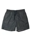 Drumohr Patterned Drawstring Swim Shorts In Gray