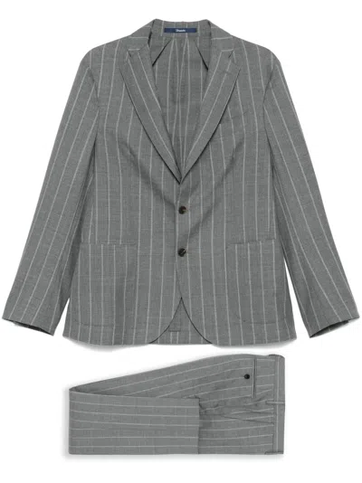 Drumohr Pinstriped Suit In Grey
