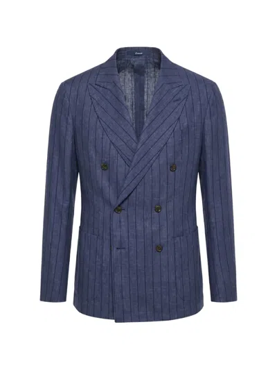 DRUMOHR PINSTRIPE-PATTERN DOUBLE-BREASTED BLAZER