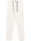Drumohr Straight-leg Trousers With Drawstring Waist And Front Darts In Neutrals
