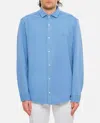 Drumohr Piquet Shirt In Clear Blue