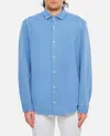 Drumohr Piquet Shirt In Clear Blue