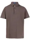 Drumohr Plain Short-sleeved Polo Shirt In Brown