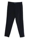Drumohr Pleated Cotton Pants In Black