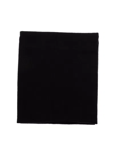 Drumohr Plush Cashmere Scarf With Refined Finish In Black